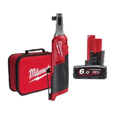 밀워키 12V FUEL 하이스피드 임팩트 라쳇 9.5mm 베어툴 M12 FHIR38(M12 FHIR38-0B) + 12V 6.0Ah M12 B6, 1세트