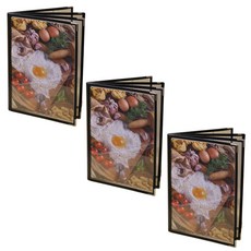 Bomnamoa透明基本餐廳菜單板 3入