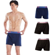 ELLE HOMME 簡約棉質五片式平口褲3件組 1丈2黑