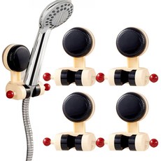 아케이바이 흡착 무타공 각도조절 샤워기 걸이 4p, 혼합색상