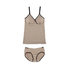 IUNIQUE 一條觸摸條紋護理納什 +內褲套件