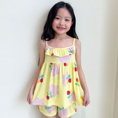 mabellechouchou 女童微笑櫻桃涼感背心套裝