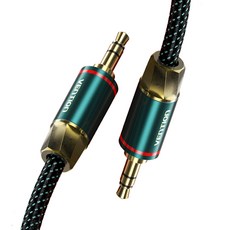 VEnTIOn 威迅 鍍銀芯 3.5mm 立體聲 TRS AUX 音源線 0.5m, 綠色, BAY