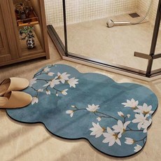 Wider Home 東方風格防滑地墊, 藍色, 1個