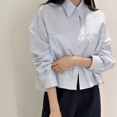 Moirbella 女款 Point 條紋翻領襯衫