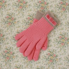 LuckyBambine 兒童天鵝絨蝴蝶結拼色手套