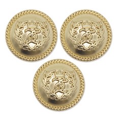 동대문단추왕 금속 단추 모리얼 15mm, 흑골드, 3개