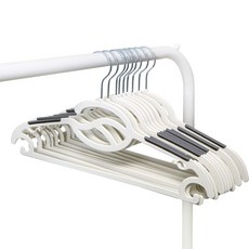 White Rabbit 設計款防滑衣架, 30個, Monster 白色 + 灰色(附肩墊)