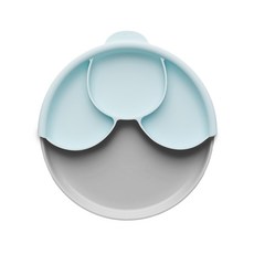 miniware 微兒 第2代聚乳酸分隔餐盤組, 灰色+藍色