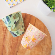 라이스 아동용 덴마크 식기 라이스 컵 2종 세트 소, 골드피쉬, 다이노, 1세트, 170ml
