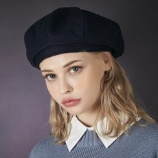 VARZAR 金屬徽標羊毛貝雷帽