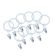 커튼 집게링 25mm, 화이트, 10개