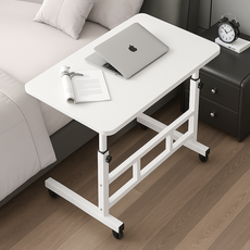 LUHMANN 可調高度移動式邊桌 600, 白色