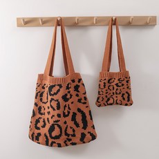 베러바이즈 레오파드 데일리 니트 에코 백 가방