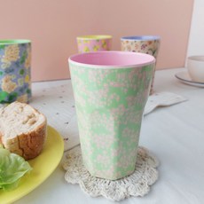 라이스 유아용 덴마크 롱 컵 480ml, 1개, 연두 플라워