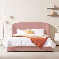 아로미가구 스테이 패브릭 침대 + 7존 포켓 독립 매트리스 방문설치, 러비핑크