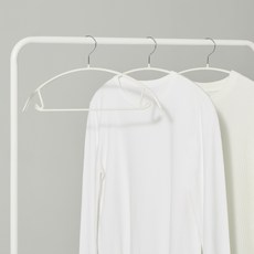 線條防滑針織衫用衣架, 奶油白, 20個