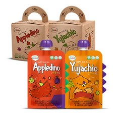 ORGANIC DiNO 恐龍果汁組 2款 100ml 各10入, 蘋果李子口味+梨子桔梗口味, 1組