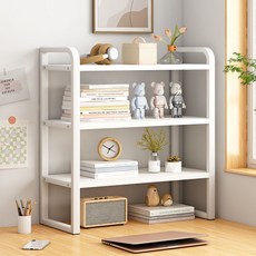 DNO 書桌整理空間收納小型層架, 白色, 3層