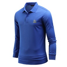 다꾸앙 남성용 냉감 통기성 브이골드 에어로 긴팔 카라티 E01P7_ql3621