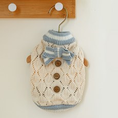 Market A 寵物 Grand 針織蝴蝶結毛衣, 藍色