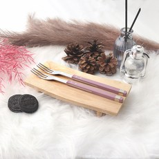 Bogen Solen方形餐具餐叉, 藕紫色, 2個