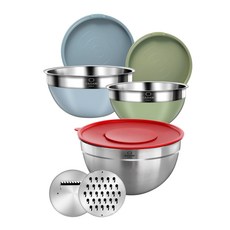 CASANI 切片器碗+蓋子混合碗組, 1組, 單色