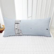 BED&DECO 西西里涼感靠墊套, 藍色