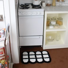 Brobro 現代鉻色圓形地墊, 圓形格紋