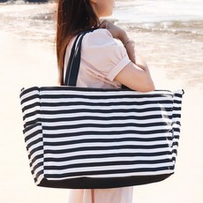 HANEE 大型條紋沙灘游泳包