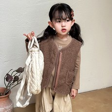 GOINGKIDS 兒童羊羔絨基本款背心