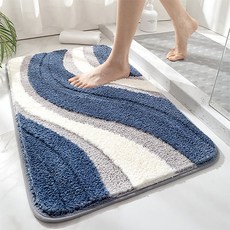Home Flow極簡主義基本的浴室腳踏墊, 藍色
