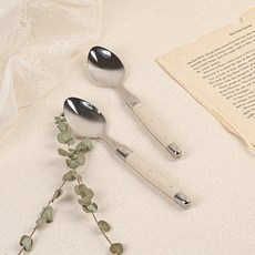 LA CARTUJA Ancla Laguiole 西式餐桌晚餐湯匙, 2個, 象牙白