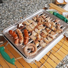 루바네 캠핑 일회용 바베큐 그릴, 5개