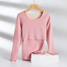 웜 랩 수유 긴팔 티셔츠