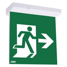 DBE 天花板避難出口指示燈 小型 單面 右向 P227-18ES1x, 1個