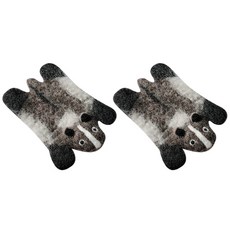 動物角色毛氈裝飾杯墊 05 2入, 混合色