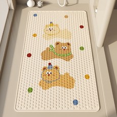 daysoy 可愛設計吸盤浴室浴缸墊 70 x 40 cm, 03 3隻小熊, 1個