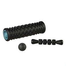 APTONIA 迪卡儂按摩滾輪泡沫滾珠套件, 黑色, 1套