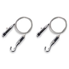 Paintinfo 天花板軌道用按壓式鋼絲相框掛勾 大, 鉻色, 2個