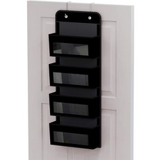 문에 매다는 벽걸이 수납 포켓 01, 블랙, 1개