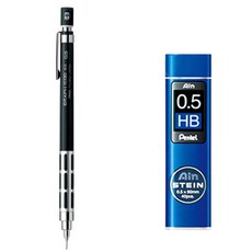 Pentel 飛龍文具 Graph 1000 CS PG1005CS-A 自動鉛筆 + Ain STEIN HB 筆芯套組, 0.5mm, 1組