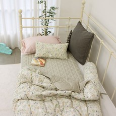 EBLANK 幼兒園莫代爾午睡被套組 分離式, 森林米色