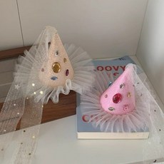 BIBIMUA HBD 生日派對道具 公主髮夾 2件組 SH015, 1套, 混色