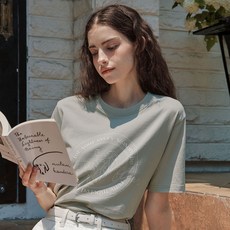 ZERO STREET 女性花朵字母印花短袖T恤