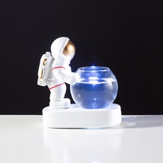 Happy J室內裝飾小夜燈太空人照明花盆, 黃金