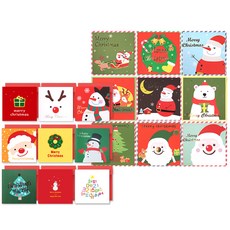 2Youngdesign 快樂聖誕卡片9款套組 + 聖誕卡片9張套組 隨機出貨套組, 1套, 混合顏色