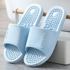 아리코 파스텔 지압 거실 슬리퍼, 블루, 1개