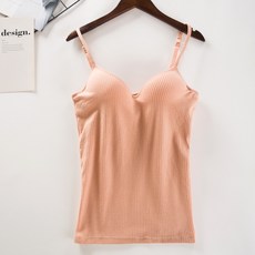 胸墊棉質細肩帶背心