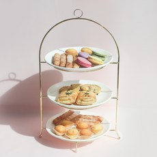 三層甜點盤, 金子, 1個
